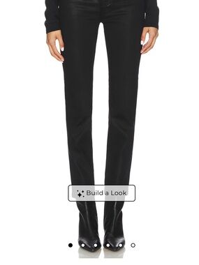 Sleek Black Straight-Leg Pants AG